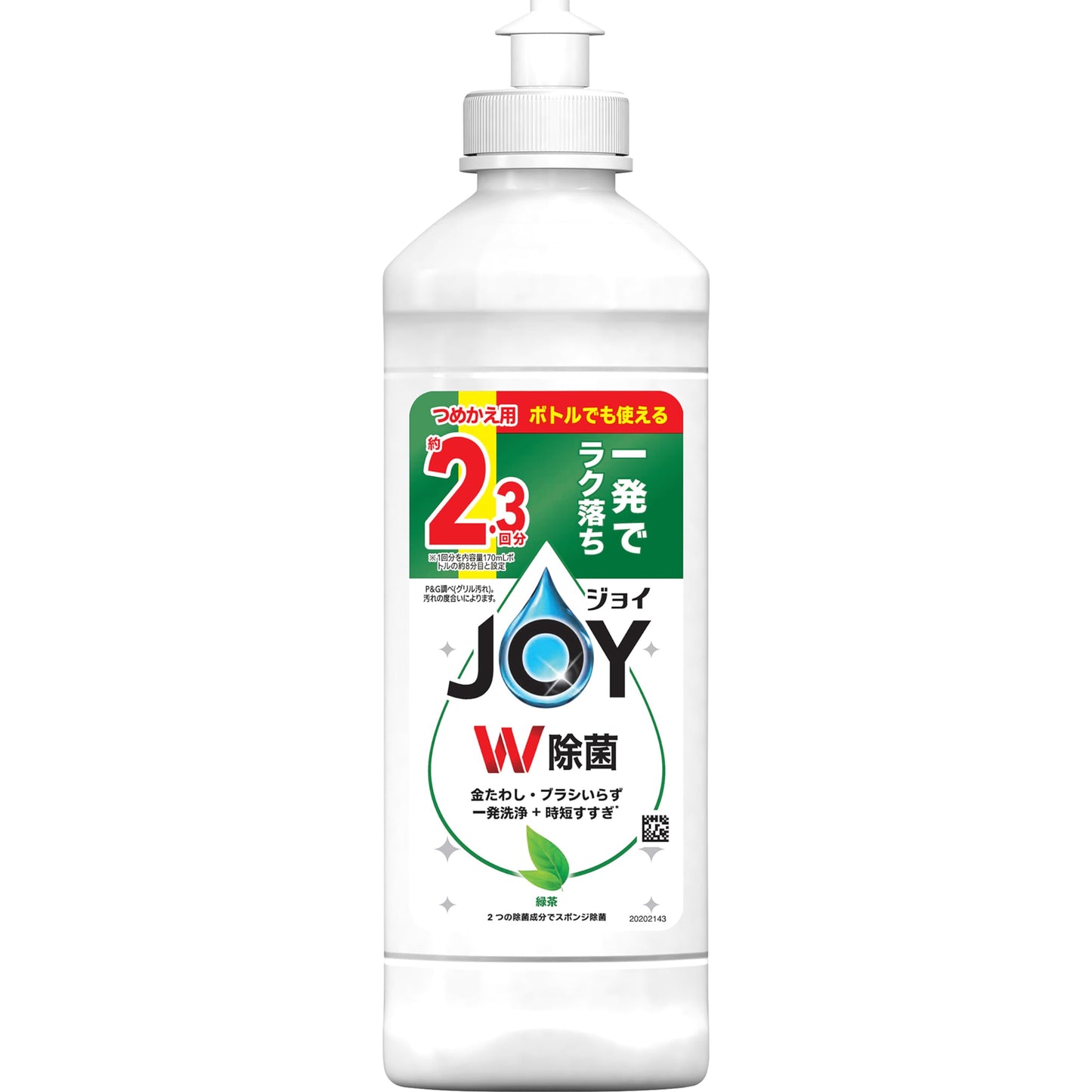 【まとめ買い】除菌ジョイコンパクト　緑茶の香り　キャップ付き詰替 容量300ML×20点セット Ｐ＆Ｇ 食器用洗剤