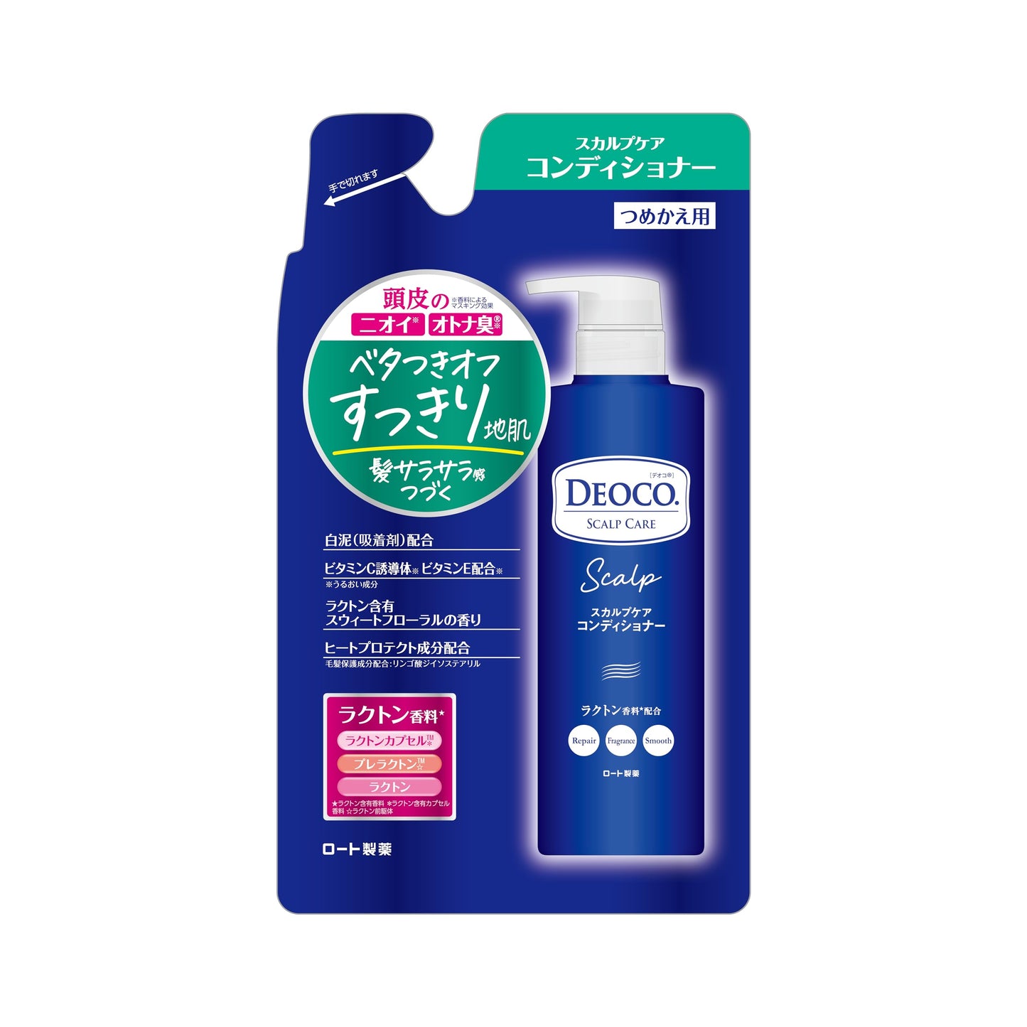 【まとめ買い】デオコ　スカルプケアコンディショナー　つめかえ用　３７０ｇ 容量350ML×20点セット ロート製薬 シャンプー