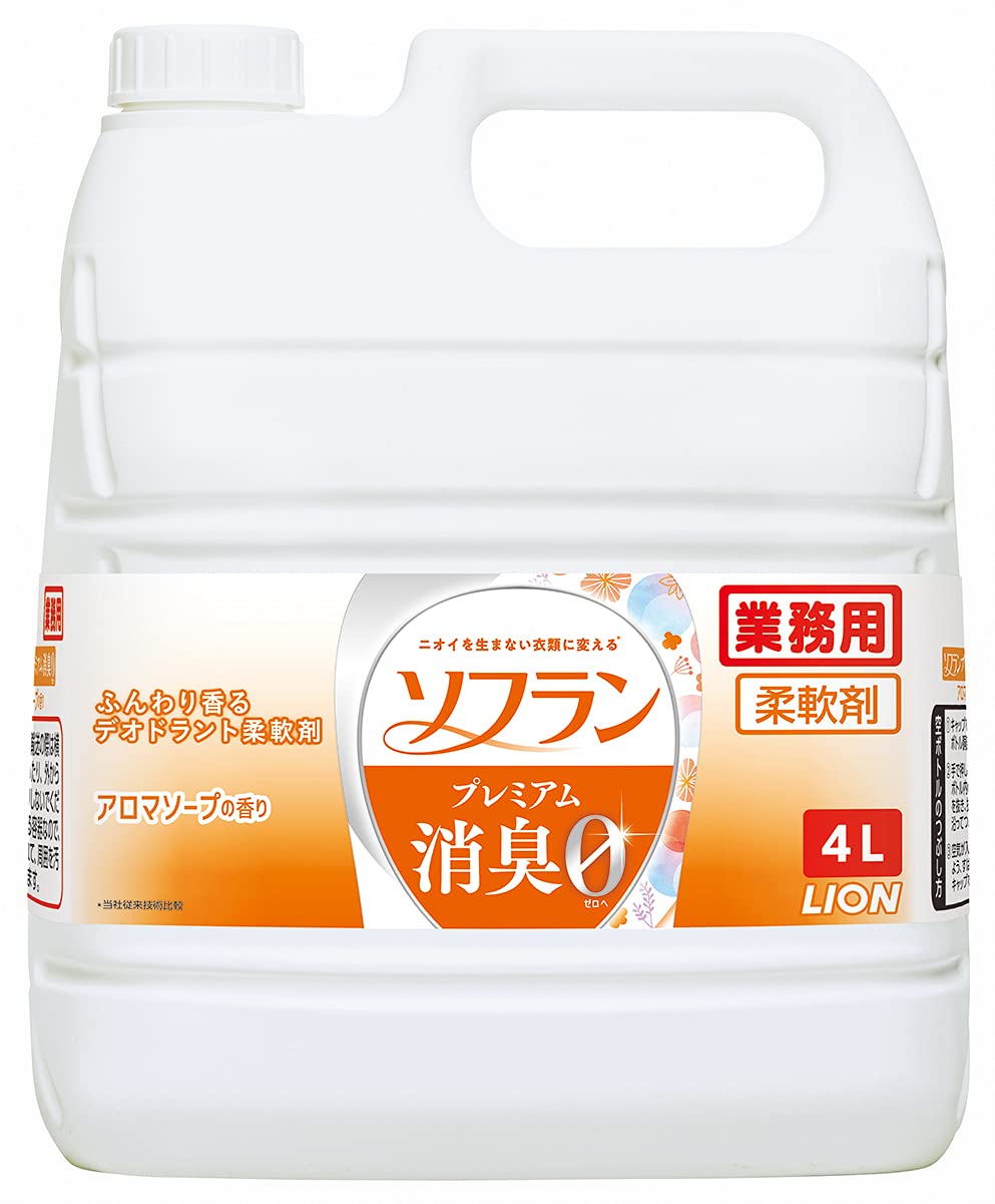 【まとめ買い】ソフラン　プレミアム消臭　アロマソ－プの香り　４Ｌ 容量4000ML×3点セット ライオンハイジーン