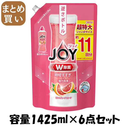 【まとめ買い】除菌ジョイコンパクト　フロリダグレープフルーツの香り　詰替ジャンボサイズ 容量1425ML×6点セットＰ＆Ｇ 食器用洗剤