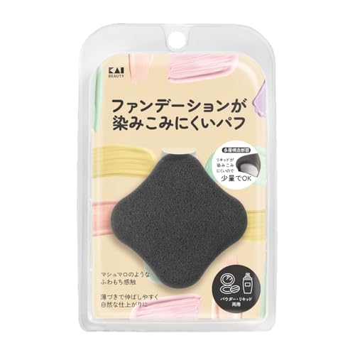 【まとめ買い】ファンデーションが染みこみにくいパフＢＫ 容量1ｺ×6点セット 貝印 メイク
