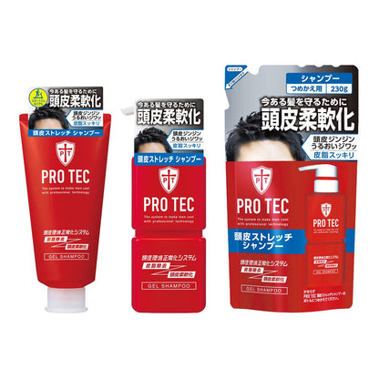 【まとめ買い】ＰＲＯ　ＴＥＣ　頭皮ストレッチシャンプー　ポンプ　３００ｇ 容量300G×16点セット ライオン シャンプー