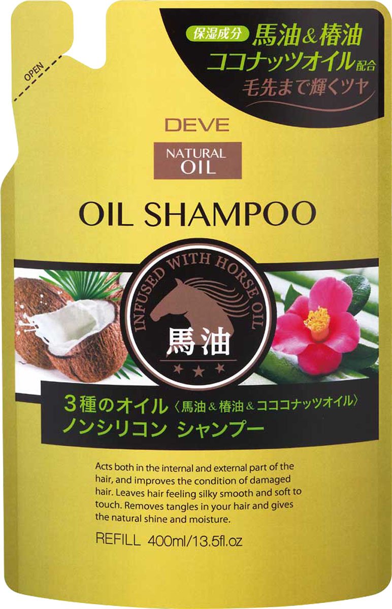 【まとめ買い】ディブ　3種のオイル　シャンプー（馬油・椿油・ココナッツオイル）　400ＭＬ 容量400ML×24点セット シャンプー