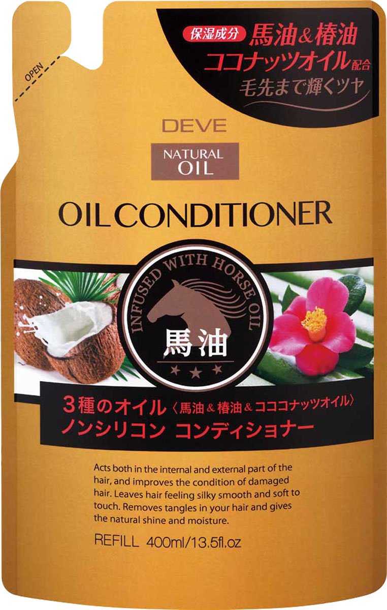 【まとめ買い】ディブ　3種のオイル　コンディショナー（馬油・椿油・ココナッツオイル）　400ML