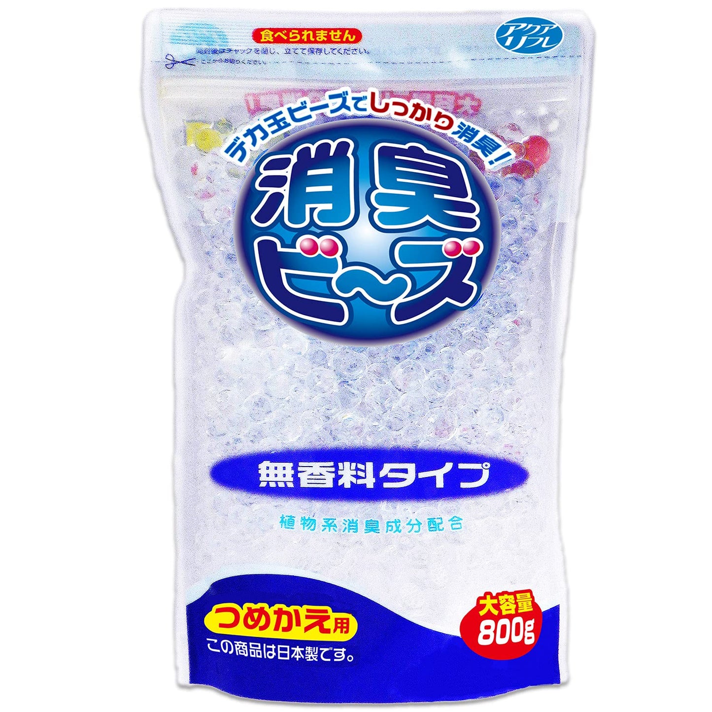 【まとめ買い】アクアリフレ消臭ビーズつめかえ用大容量無香 容量800G×16点セット リベロ 芳香剤・部屋用