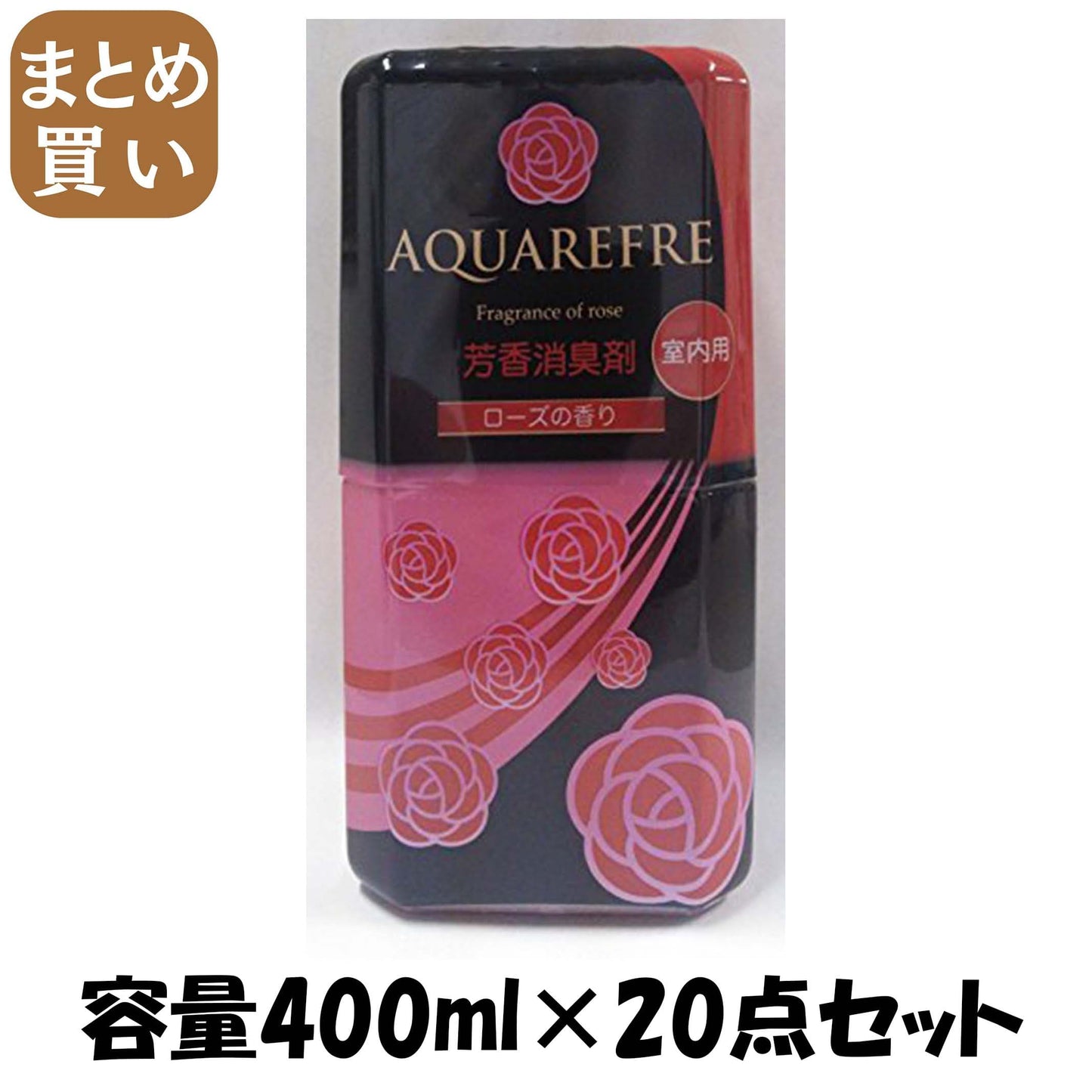 【まとめ買い】新アクアリフレ室内用芳香消臭剤　ローズ 容量400ML×20点セット リベロ 芳香剤・部屋用