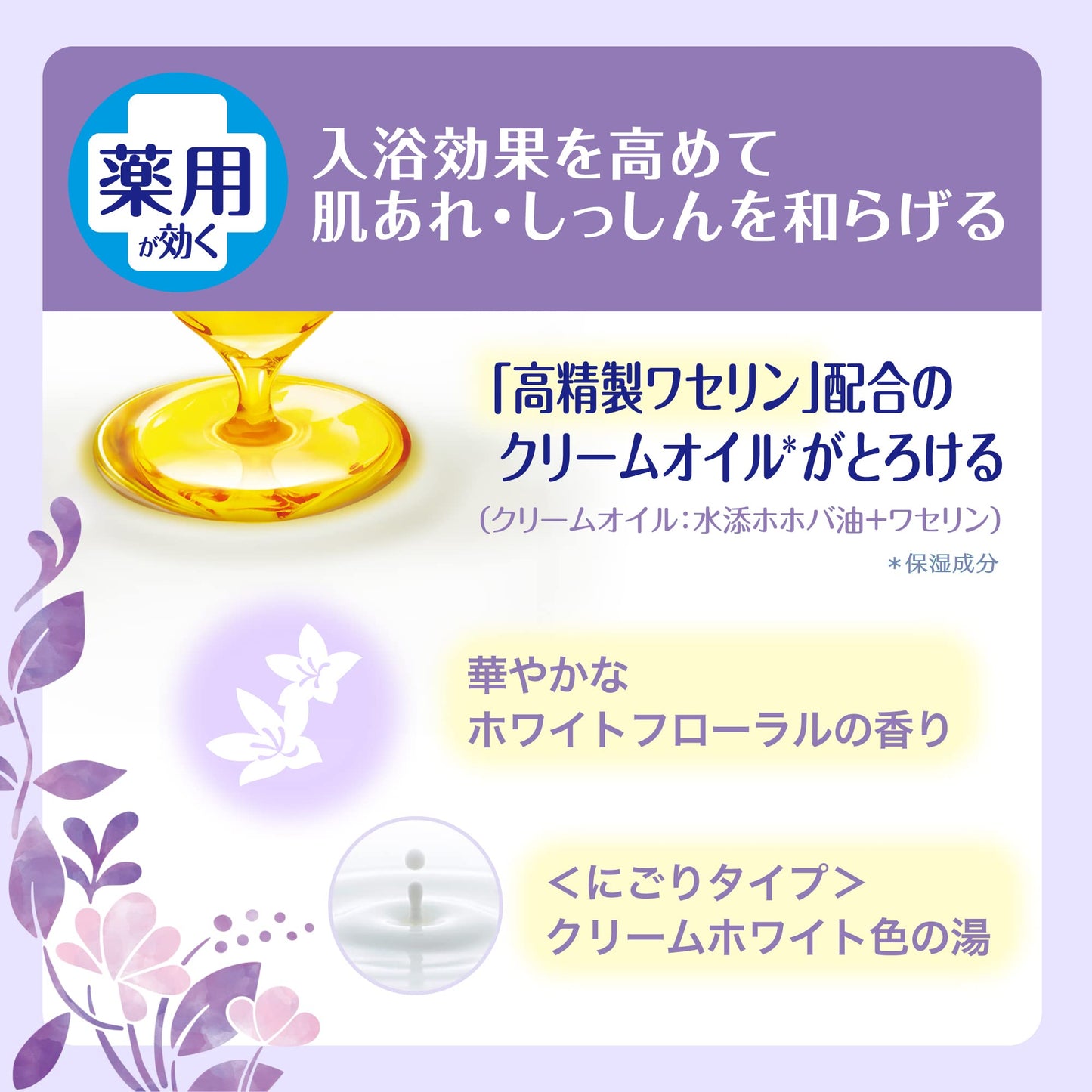 【まとめ買い】薬用ソフレ　濃厚しっとり入浴液　ホワイトフローラルの香り　４８０ｍｌ 容量480ML×12点セット バスクリン 入浴剤