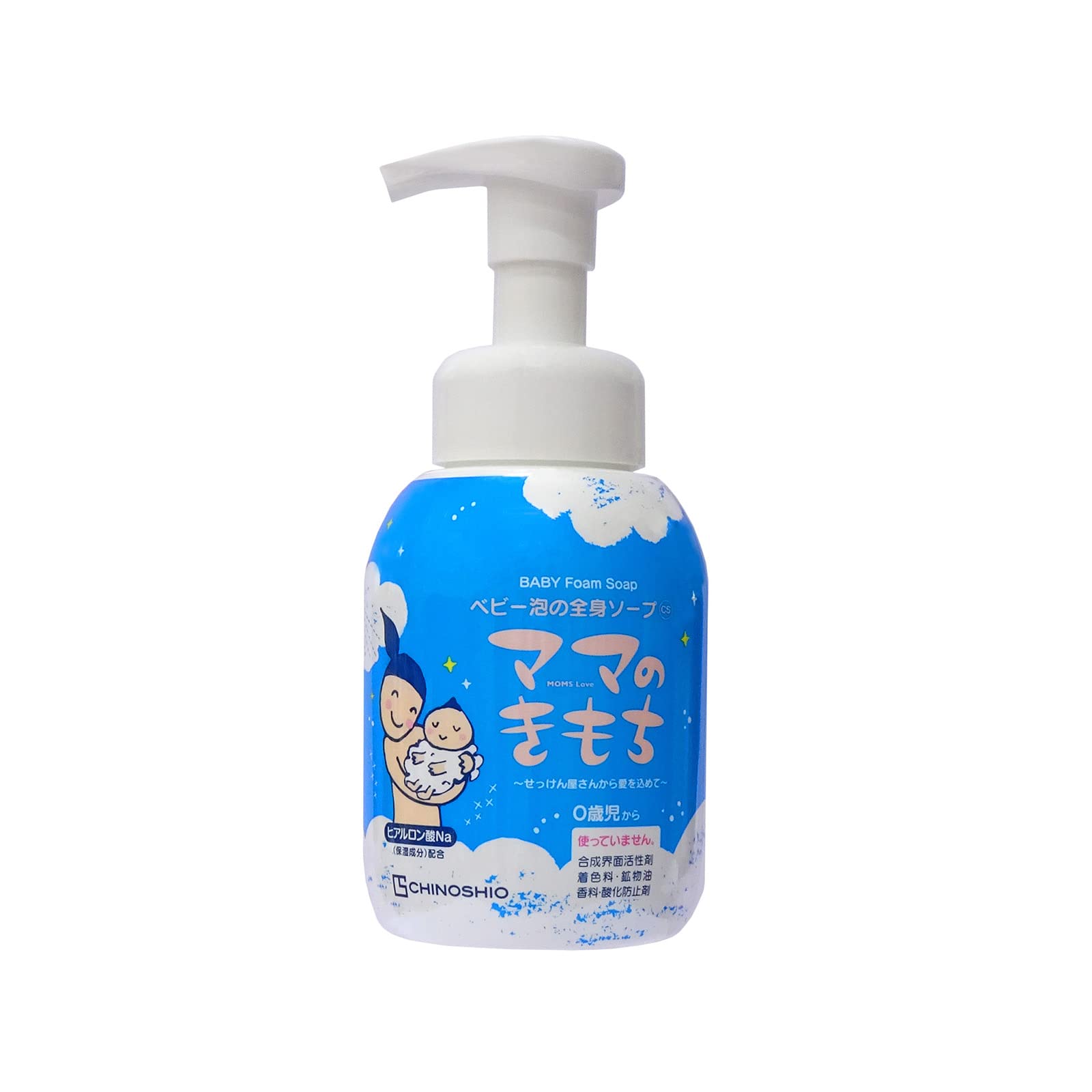 【まとめ買い】ママのきもち　ベビー泡の全身ソープＣＳ　３３０ｍｌ 容量330ML×24点セット ちのしお社 ベビー用品