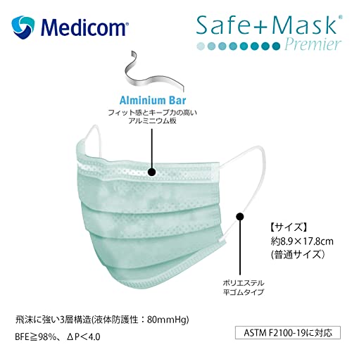 【まとめ買い】セーフマスクプレミアグリーン 容量50マイ×10点セット ＡＲメディコム マスク