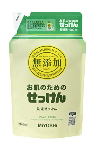 【まとめ買い】無添加お肌のための洗濯用液体せっけん　詰替ＳＴ１０００ｍｌ 容量1000ML×12点セット ミヨシ石鹸 衣料用洗剤・自然派