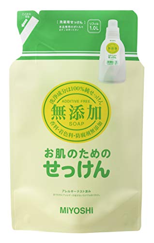 【まとめ買い】無添加お肌のための洗濯用液体せっけん　詰替ＳＴ１０００ｍｌ 容量1000ML×12点セット ミヨシ石鹸 衣料用洗剤・自然派