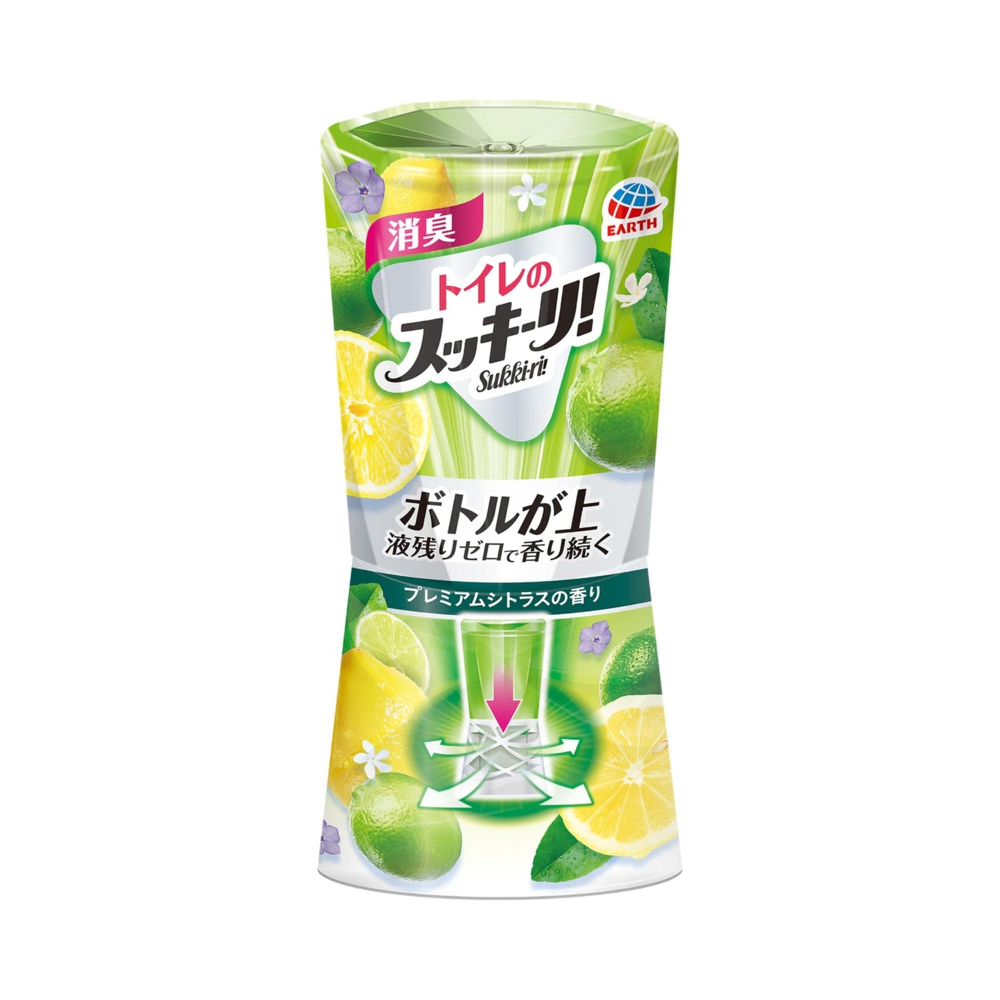 【まとめ買い】トイレのスッキーリ！　Sukki‐ri！　プレミアムシトラスの香り 容量400ML×16点セット アース製薬 芳香剤・トイレ用