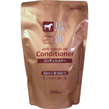 【まとめ買い】馬油コンディショナー詰替５００ｍｌ 容量500ML×24点セット コスメステーション コンディショナー・リンス