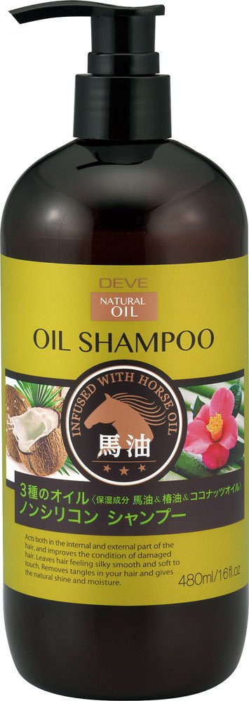 【まとめ買い】ディブ　3種のオイル　シャンプー（馬油・椿油・ココナッツオイル）　本体 容量480ML×20点セット熊野油脂 シャンプー