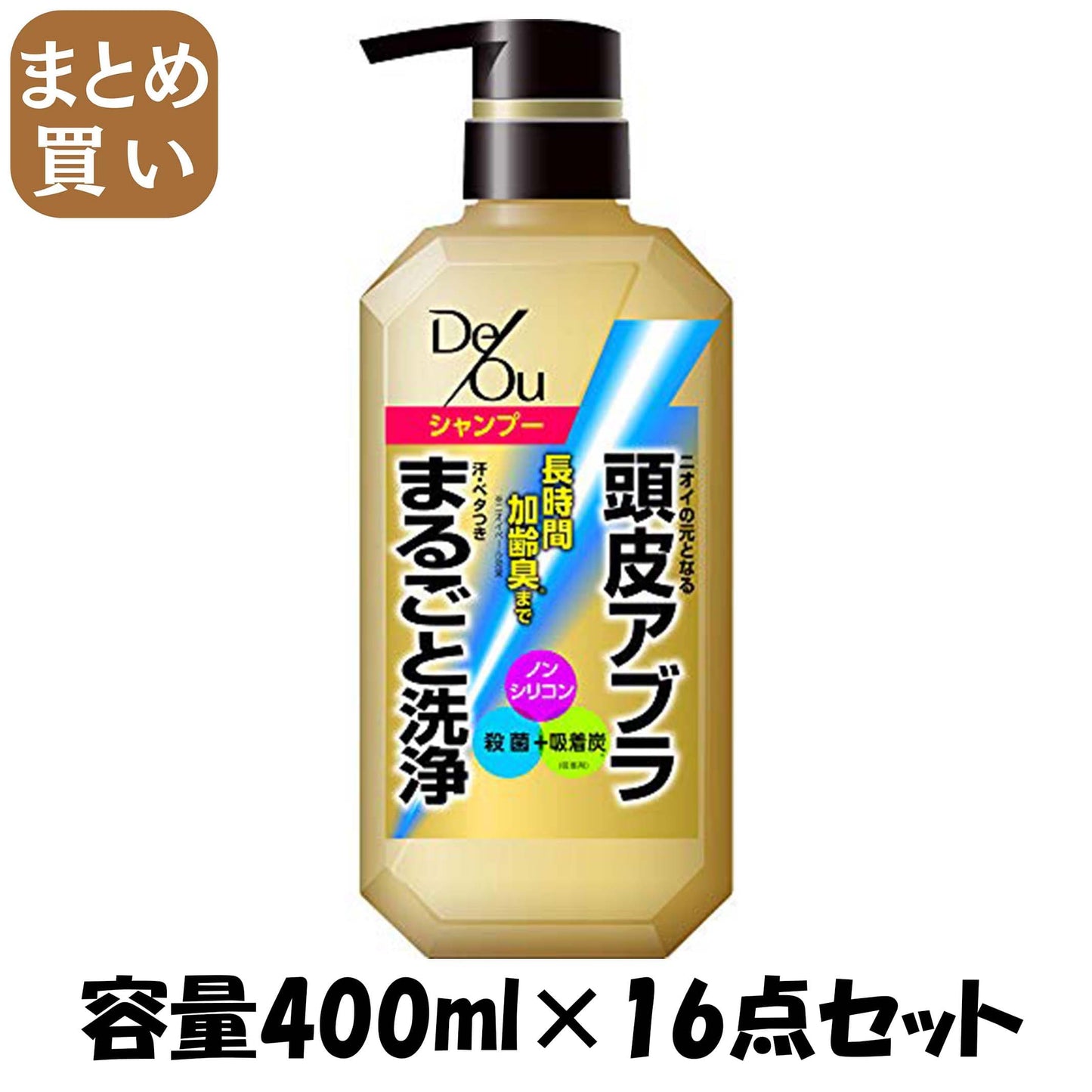 【まとめ買い】デ・オウ　薬用スカルプケアシャンプー　４００ｍｌ 容量400ML×16点セット ロート製薬 シャンプー