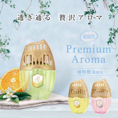 【まとめ買い】玄関・リビング用消臭力　Premium　Aroma　スィートオレンジ＆ベルガモット 容量400ML×18点セット芳香剤・部屋用