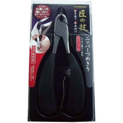 【まとめ買い】ステンレス製ニッパーつめきり（喰切型） 容量91G×6点セット グリーンベル 耳掃除・ツメきり