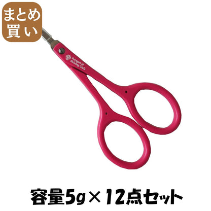 【まとめ買い】キャップ付き眉はさみ 容量5G×12点セット グリーンベル メイク
