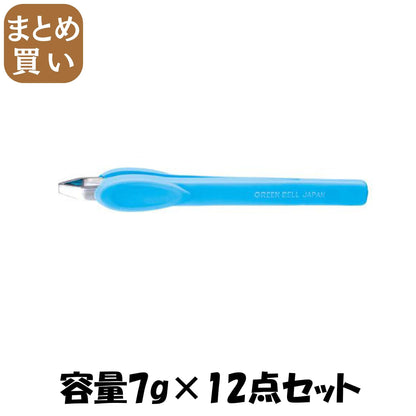 【まとめ買い】先細毛抜き・ラバーグリップ 容量7G×12点セット グリーンベル メイク