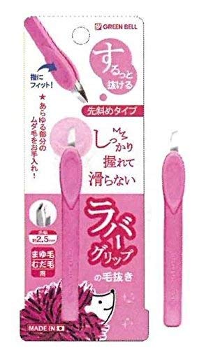 【まとめ買い】先斜め毛抜き・ラバーグリップ 容量7G×12点セット グリーンベル メイク