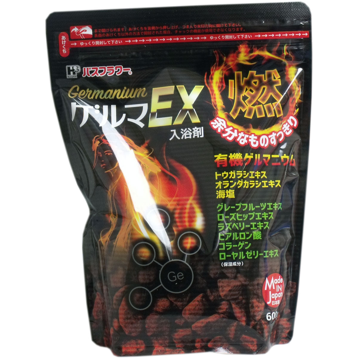 【まとめ買い】バスフラワースキンケア　ゲルマＥＸ　６００ｇ 容量600G×18点セット ヘルス 入浴剤