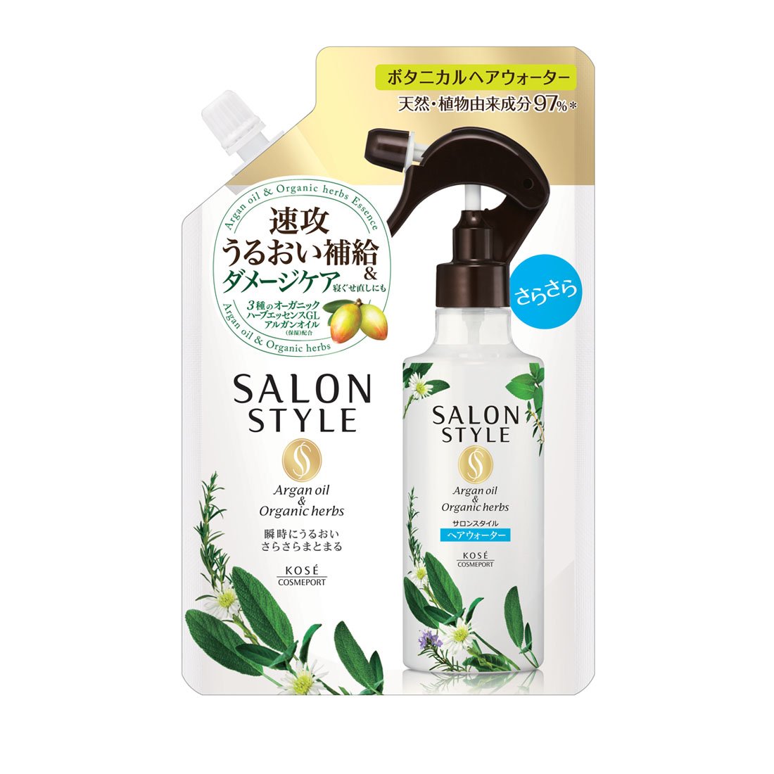 【まとめ買い】サロンＳボタニカルＴＲヘアウォーター替（さらさら） 容量450ML×18点セット コーセーコスメポート 美容液