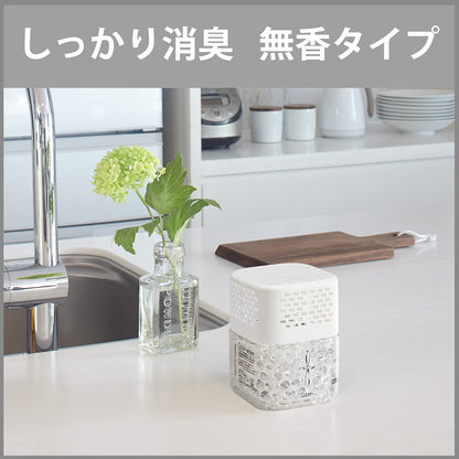 【まとめ買い】消臭力クリアビーズ　イオン消臭プラス　つめかえ　無香料 容量280G×24点セット エステー 芳香剤・部屋用