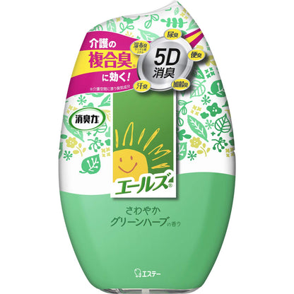 【まとめ買い】エールズ　介護家庭用　消臭力　さわやかグリーンハーブ 容量400ML×18点セット エステー 芳香剤・部屋用