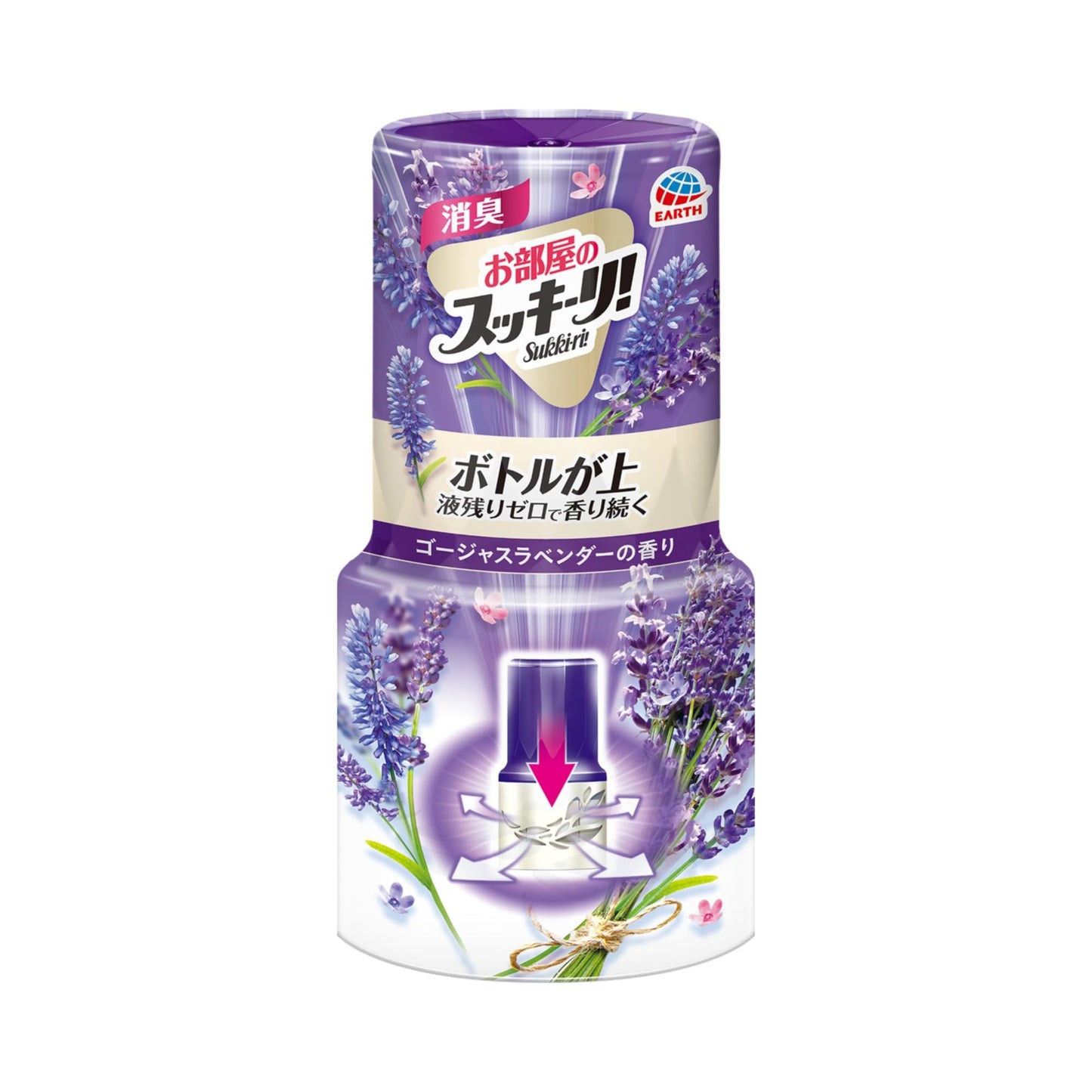 【まとめ買い】お部屋のスッキーリ！ゴージャスラベンダーの香り 容量400ML×16点セット アース製薬 芳香剤・部屋用