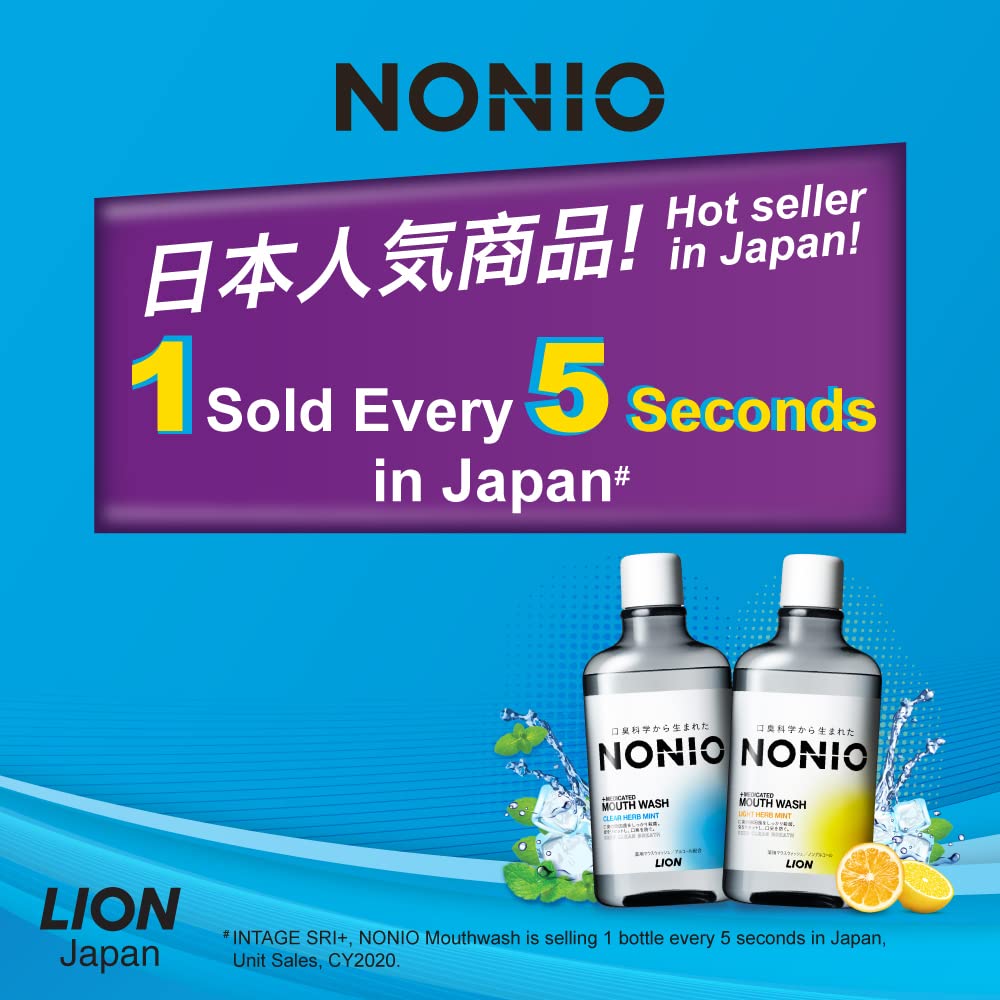 【まとめ買い】ＮＯＮＩＯマウスウォッシュ　クリアハーブミント　６００ＭＬ 容量600ML×12点セット ライオン マウスウォッシュ