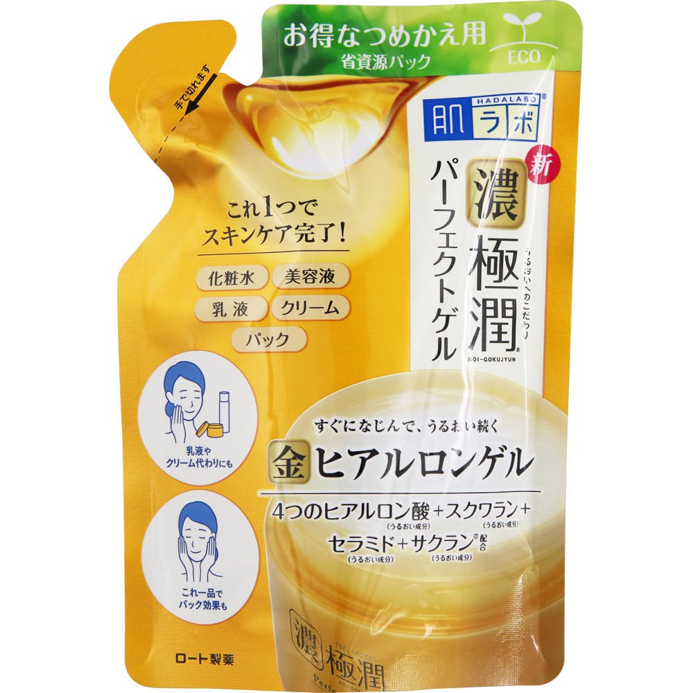 【まとめ買い】肌ラボ　極潤パーフェクトゲル　つめかえ用　　８０ｇ 容量80G×24点セット ロート製薬 化粧品