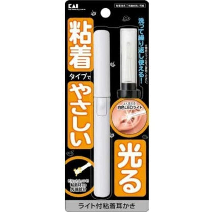 【まとめ買い】ＫＱ０２９２ライト付粘着耳かき 容量1本×10点セット 貝印 耳掃除・ツメきり