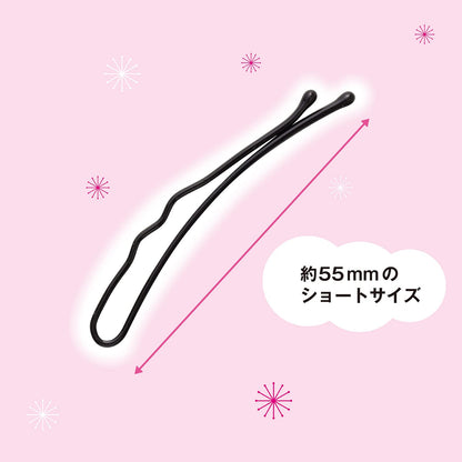 【まとめ買い】ＫＱ３１２２強力アレンジピンＳ黒 容量10本×12点セット 貝印 スタイリング