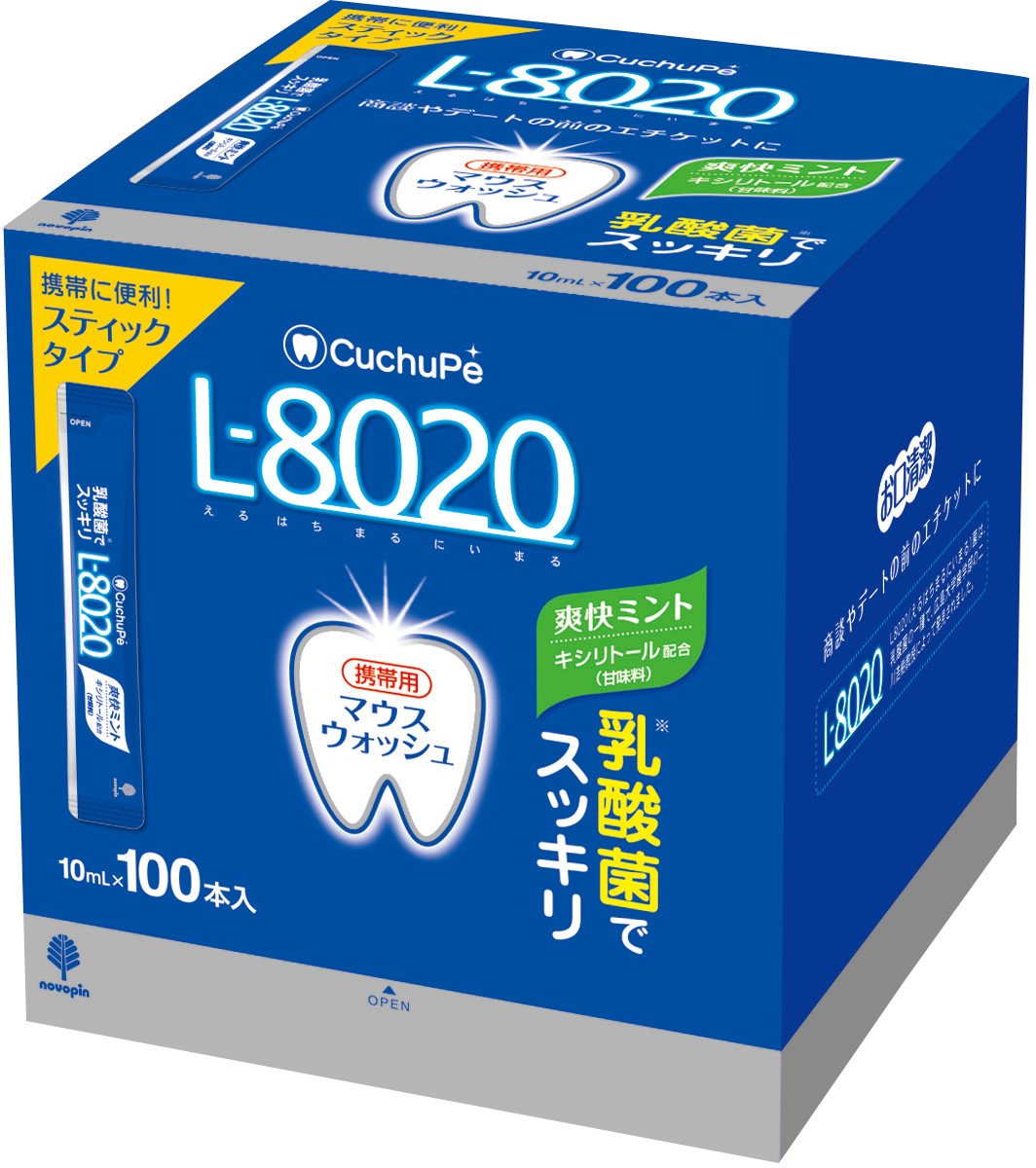 【まとめ買い】クチュッペＬ－８０２０　爽快ミント　スティックタイプ１００本入（アルコール）