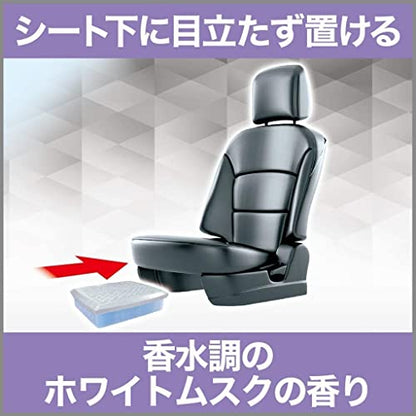 【まとめ買い】クルマの消臭力　シート下専用　ホワイトムスク 容量300G×20点セット エステー 芳香剤・車用