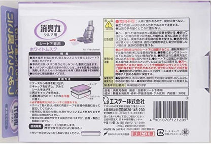 【まとめ買い】クルマの消臭力　シート下専用　ホワイトムスク 容量300G×20点セット エステー 芳香剤・車用