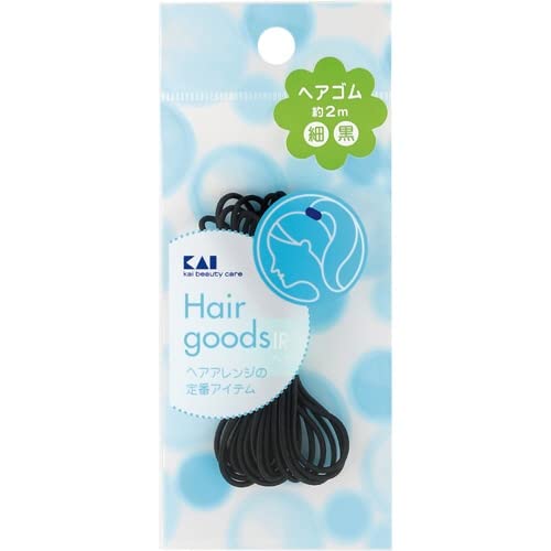 【まとめ買い】ＳＳ　ヘアゴム細　黒 容量1個×12点セット 貝印 スタイリング