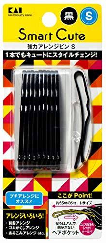 【まとめ買い】ＨＣ３３１８　ＳＣ　強力アレンジピンＳ（黒） 容量1個×12点セット 貝印 ブラシ