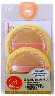 【まとめ買い】ＨＫ０３０７プレストパウダー用パフ２Ｐ 容量2個×12点セット 貝印 メイク