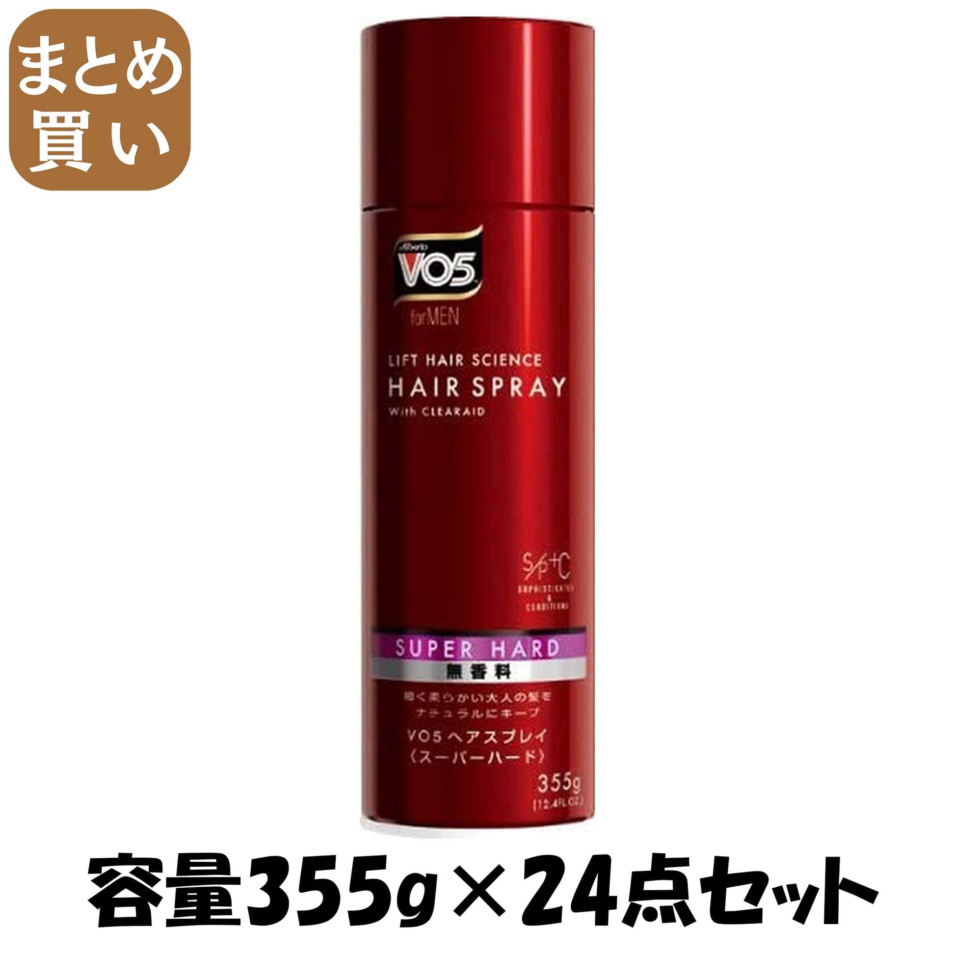 【まとめ買い】ＶＯ５フォーメンヘアスプレイＳＨ無香料３５５Ｇ 容量355G×24点セット サンスター スタイリング