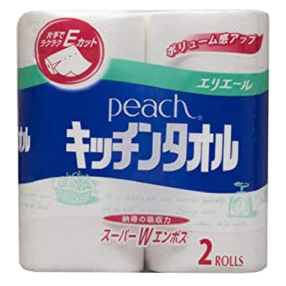 【まとめ買い】ピーチキッチンタオル　２Ｒ 容量2巻×24点セット 日清紡ペーパー日清紡 キッチンタオル - MONOW 公式ショップ