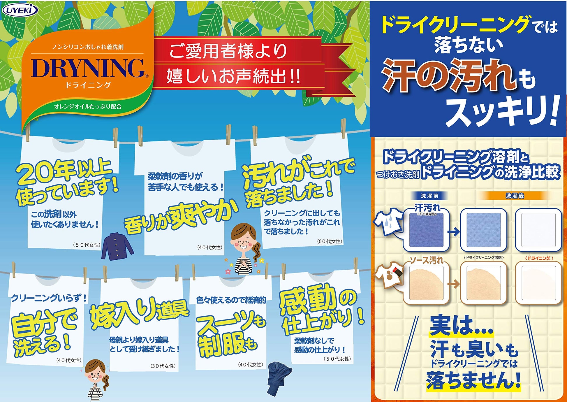 【まとめ買い】ドライニング　液体タイプ　５００ＭＬ 容量500ML×24点セット ＵＹＥＫＩ 衣料用洗剤 - MONOW 公式ショップ