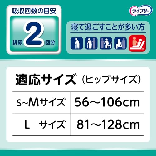 【まとめ買い】ライフリーのびーるフィットうす型軽快テープ止めＬ２０枚 容量20枚×4点セット 大人用オムツ - MONOW 公式ショップ