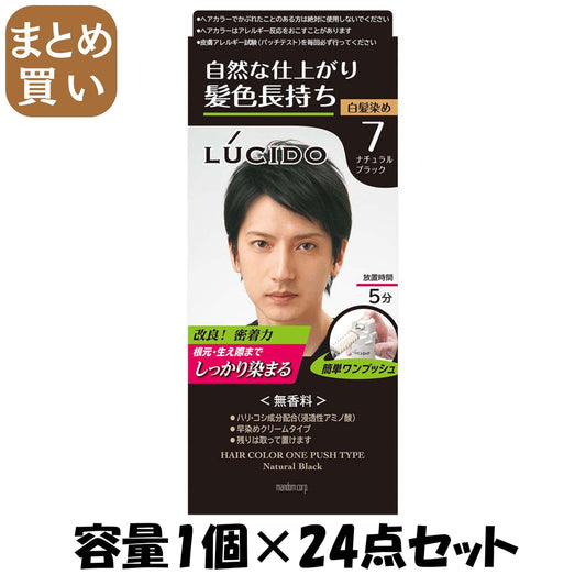 【まとめ買い】ルシード　ワンプッシュケアカラー　ナチュラルブラック　（医薬部外品） 容量1個×24点セット マンダム ヘアカラー - MONOW 公式ショップ