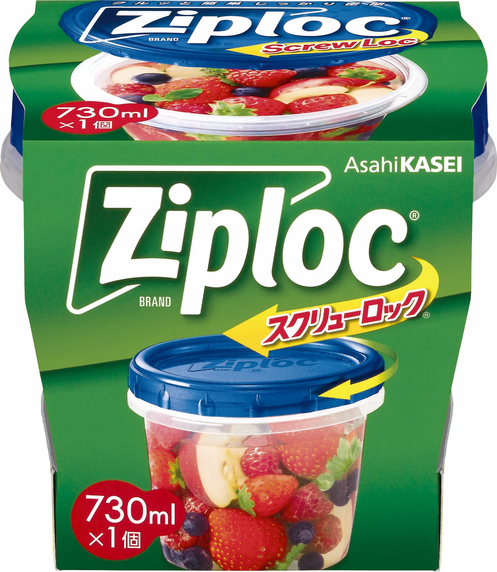 【まとめ買い】ジップロック　スクリューロック　(730ml) 容量1個×24点セット 旭化成ホームプロダクツ 保存容器 - MONOW 公式ショップ