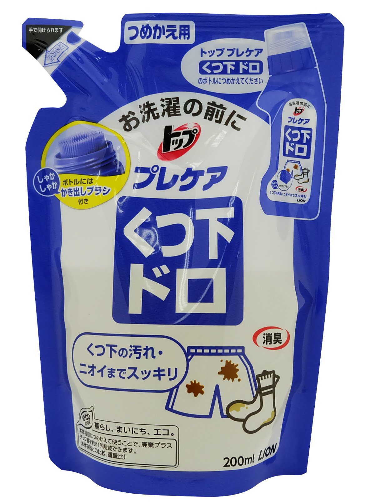 【まとめ買い】トッププレケアドロ用つめかえ 容量200ML×24点セット ライオン 衣料用洗剤