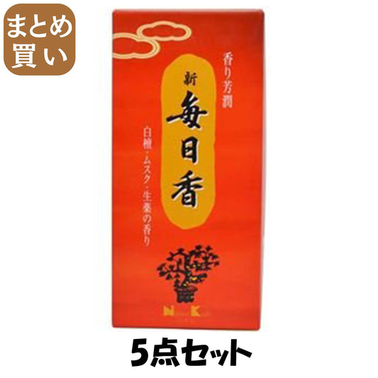 【まとめ買い】新毎日香徳用バラ　＃１５０５１ 5点セット 日本香堂 お線香