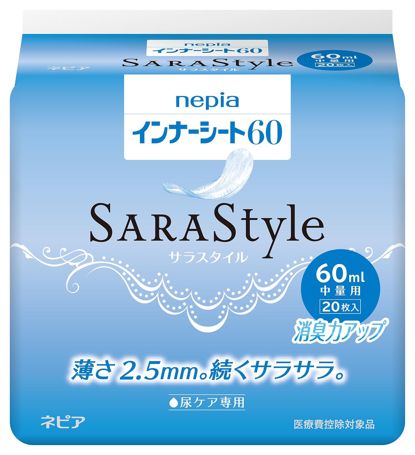 【まとめ買い】ネピアインナ－シ－ト６０　２０枚 容量20枚×18点セット 王子ネピア 生理用品
