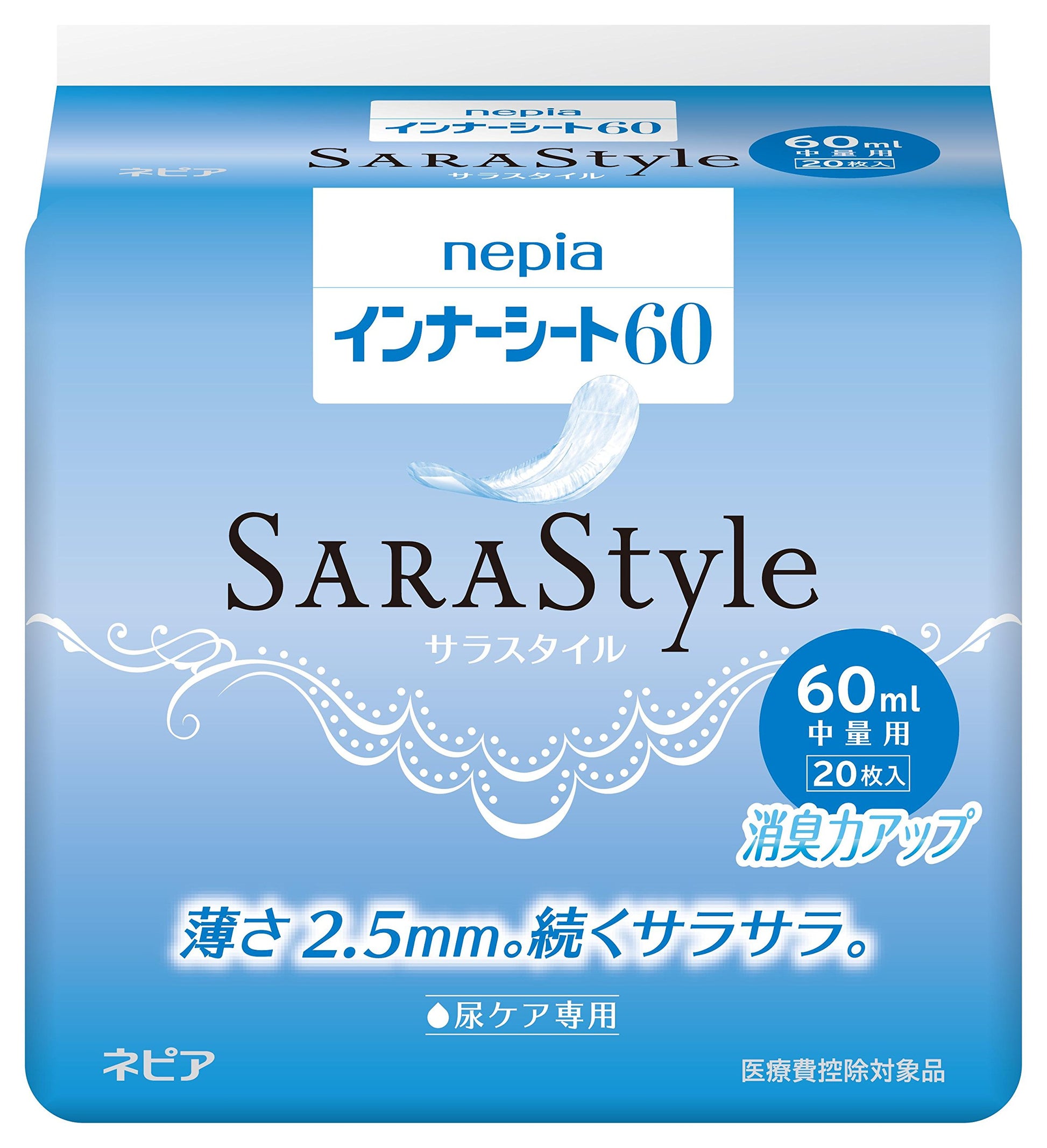 【まとめ買い】ネピアインナ－シ－ト６０　２０枚 容量20枚×18点セット 王子ネピア 生理用品