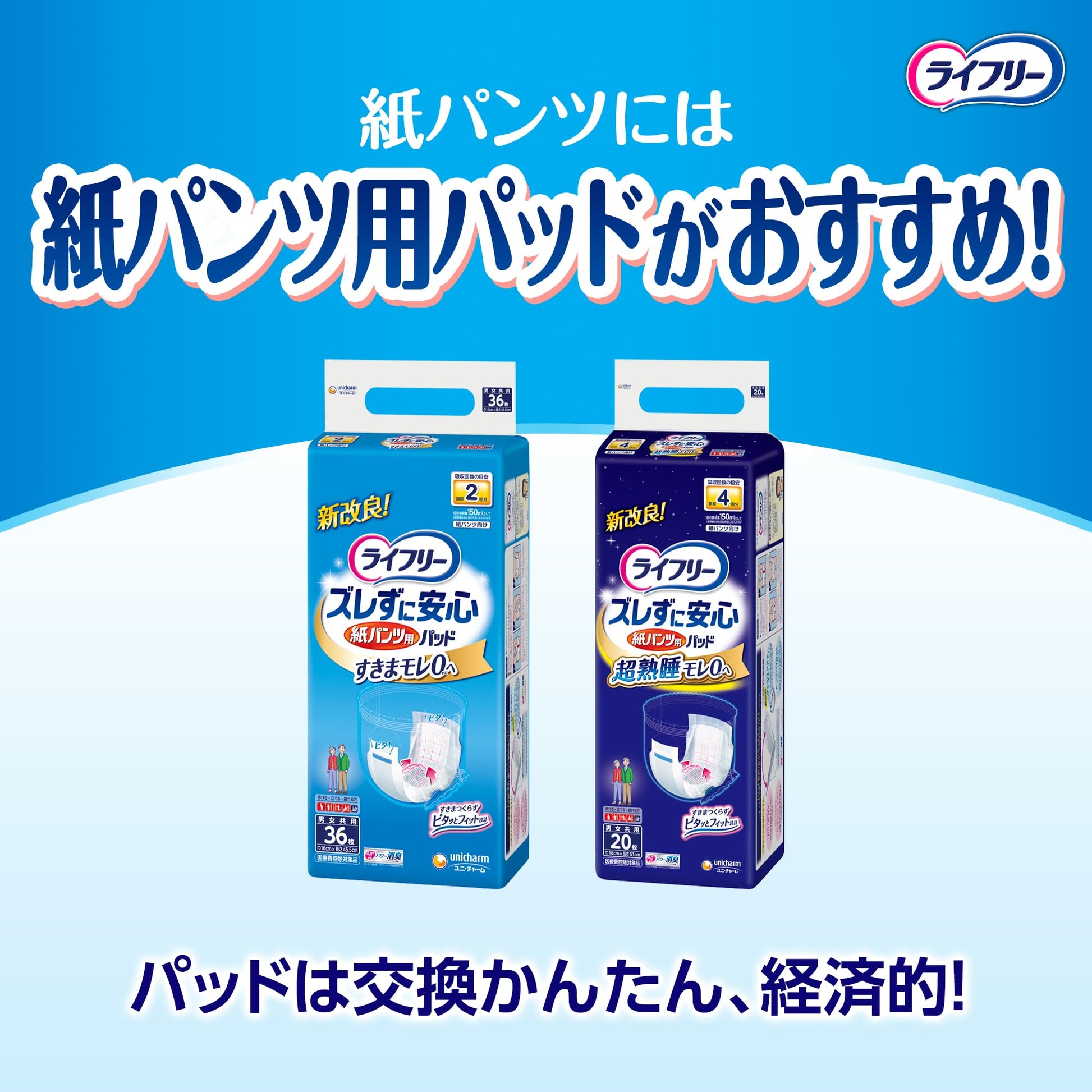 【まとめ買い】ライフリーうす型軽快パンツＬ（４入り） 20枚容量20枚×4点セット ユニ・チャーム（ユニチャーム）